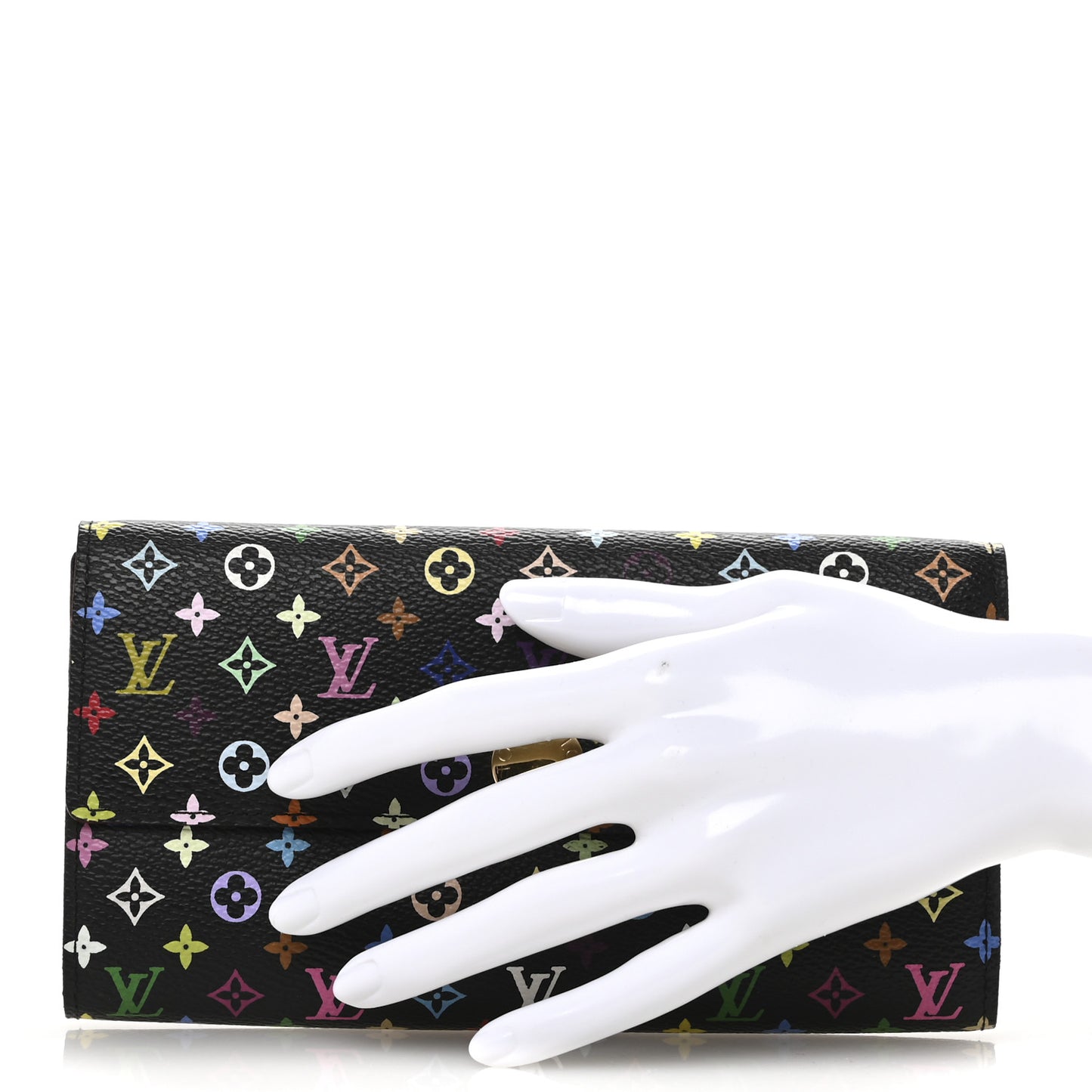 Monogram Multicolor Sarah Wallet Black Pistache