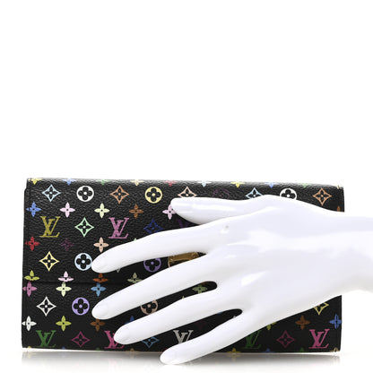 Louis Vuitton Monogram Multicolor Sarah Wallet Black Pistache 2 of 9