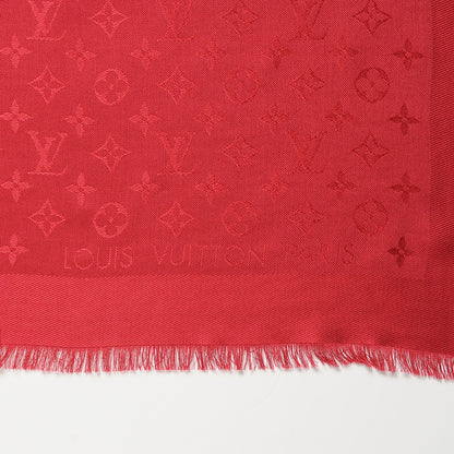 Louis Vuitton Silk Wool Monogram Shawl Pomme D'Amour 3 of 5