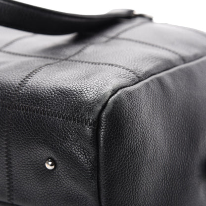Chanel Caviar Square Stitched Bowler Black 10 of 15