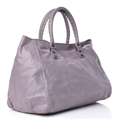 Balenciaga Agneau Classic Hardware Large Sunday Tote Glycine 3 of 17