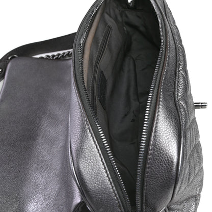 Chanel Metallic Calfskin Quilted Jumbo Chain Detail Flap Silver 8 of 14