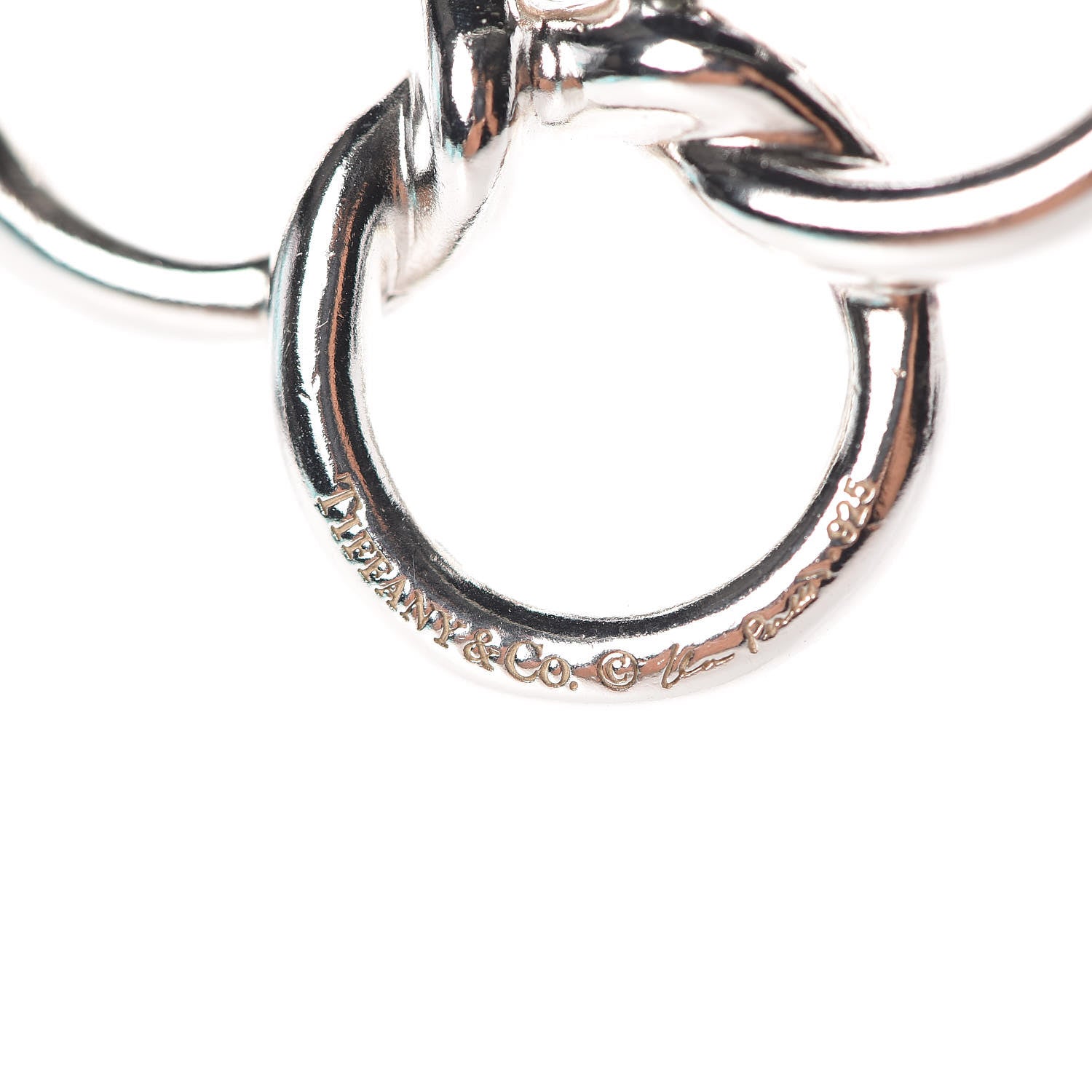 Tiffany Sterling Silver Quatrefoil Cord Necklace 5 of 6