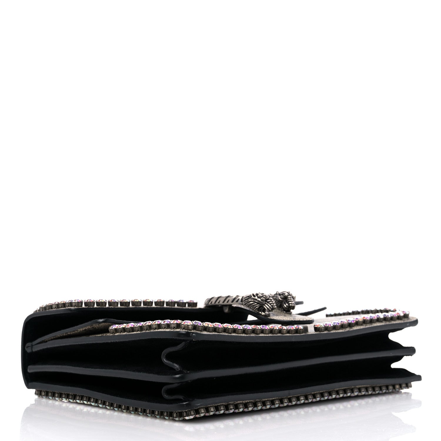 Gucci GG Supreme Monogram Crystal Medium Dionysus Shoulder Bag Black 4 of 11