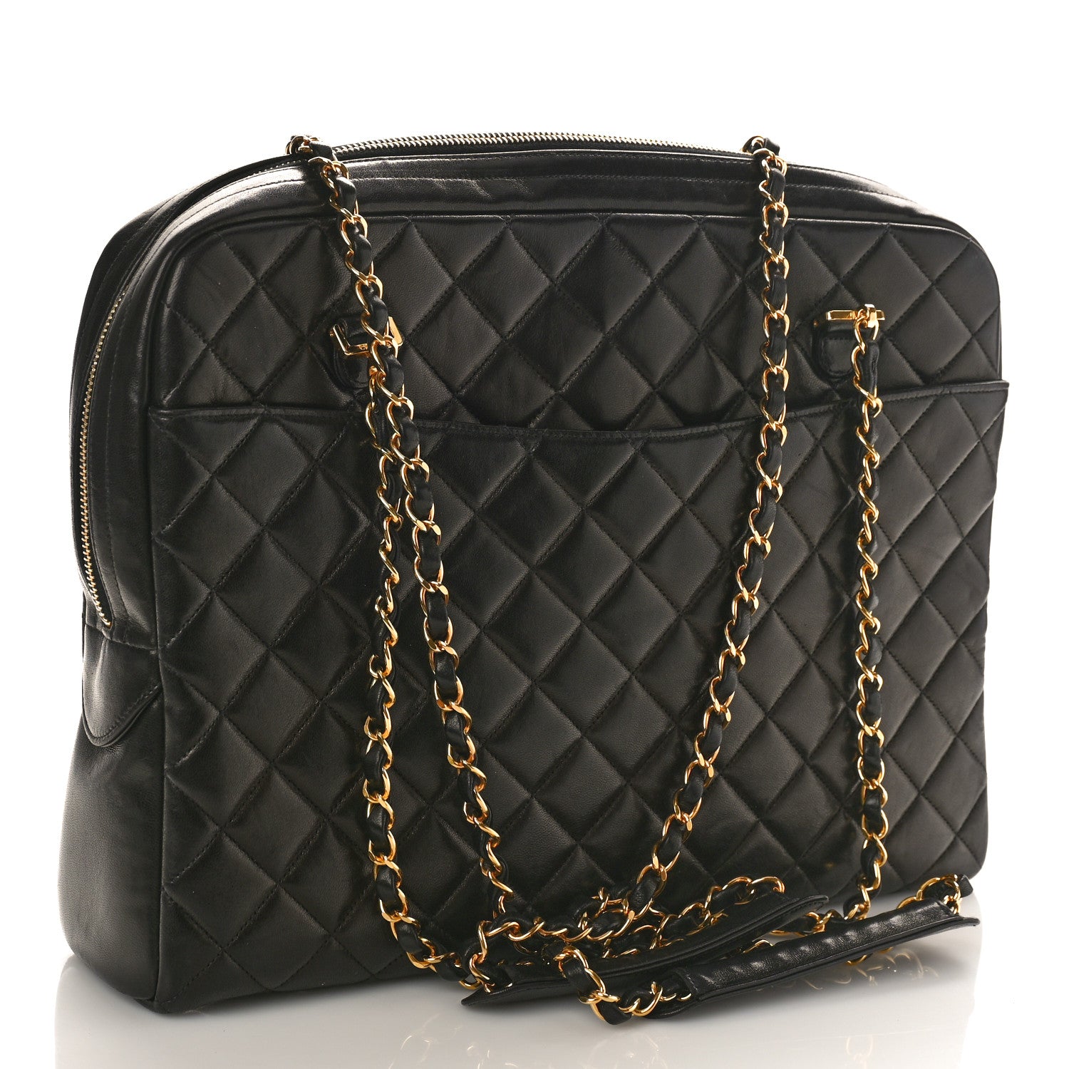 Chanel Lambskin Quilted Shoulder Bag Black 3 of 10