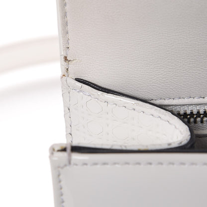 Christian Dior Patent Micro-Cannage Small Diorama Flap Bag White 7 of 12