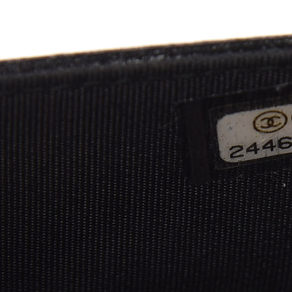 Chanel Lambskin Camellia Crystal Wallet on Chain WOC Black 8 of 14