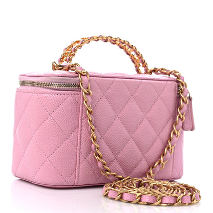 Chanel Shiny Caviar Quilted Pick Me Up Vanity Case Pink 3 of 11