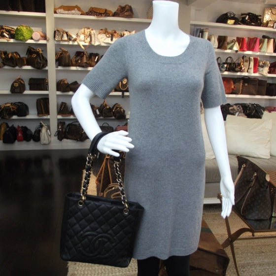 Chanel Caviar Petit Shopping Tote PST Black 2 of 12