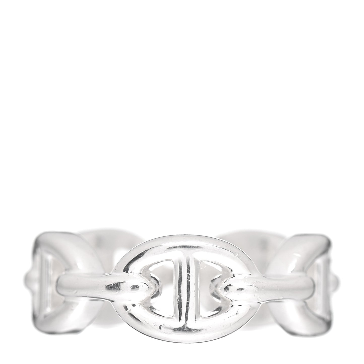 Sterling Silver PM Chaine d'Ancre Enchainee Band Ring 48 4.5