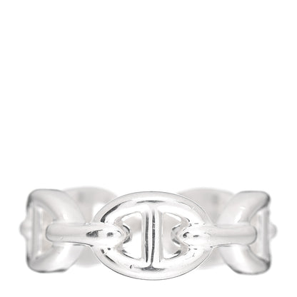 Hermes Sterling Silver PM Chaine d'Ancre Enchainee Band Ring 48 4.5 1 of 5