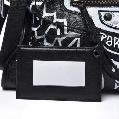 Balenciaga Agneau Arena Graffiti All Over Classic Hardware City Black White 10 of 10