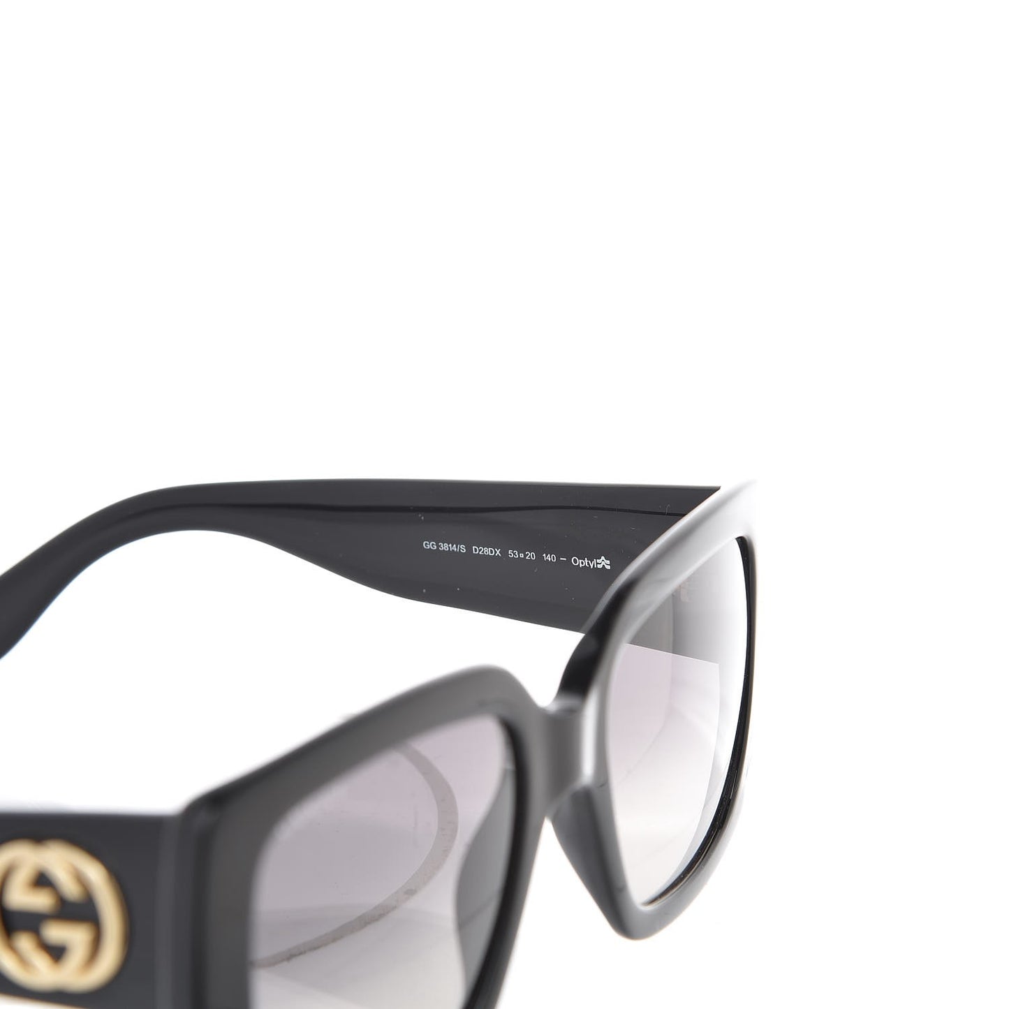 Acetate Square Frame Sunglasses GG3814S Black