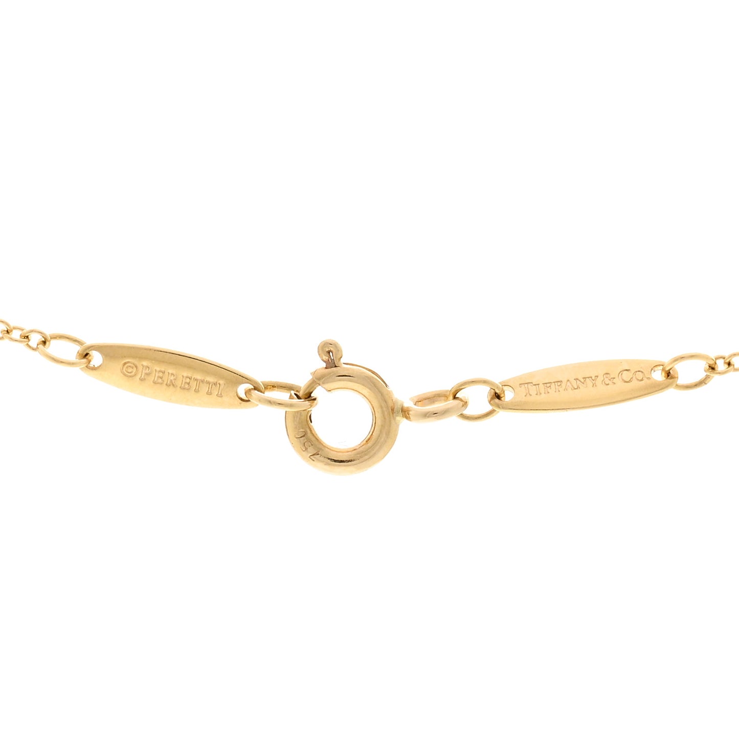 18K Yellow Gold Diamond .05ct Elsa Peretti Diamonds by the Yard Pendant Necklace