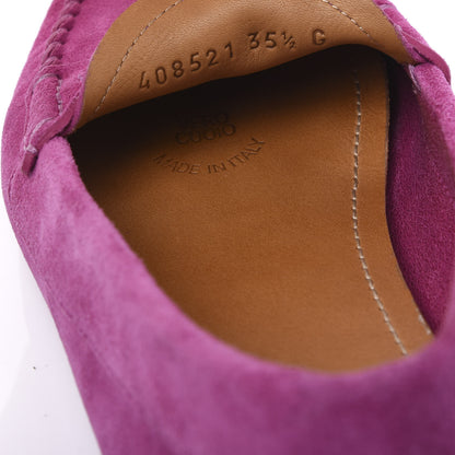 Gucci Suede Womens Horsebit Driver Loafer 35.5 New Rosette 8 of 9