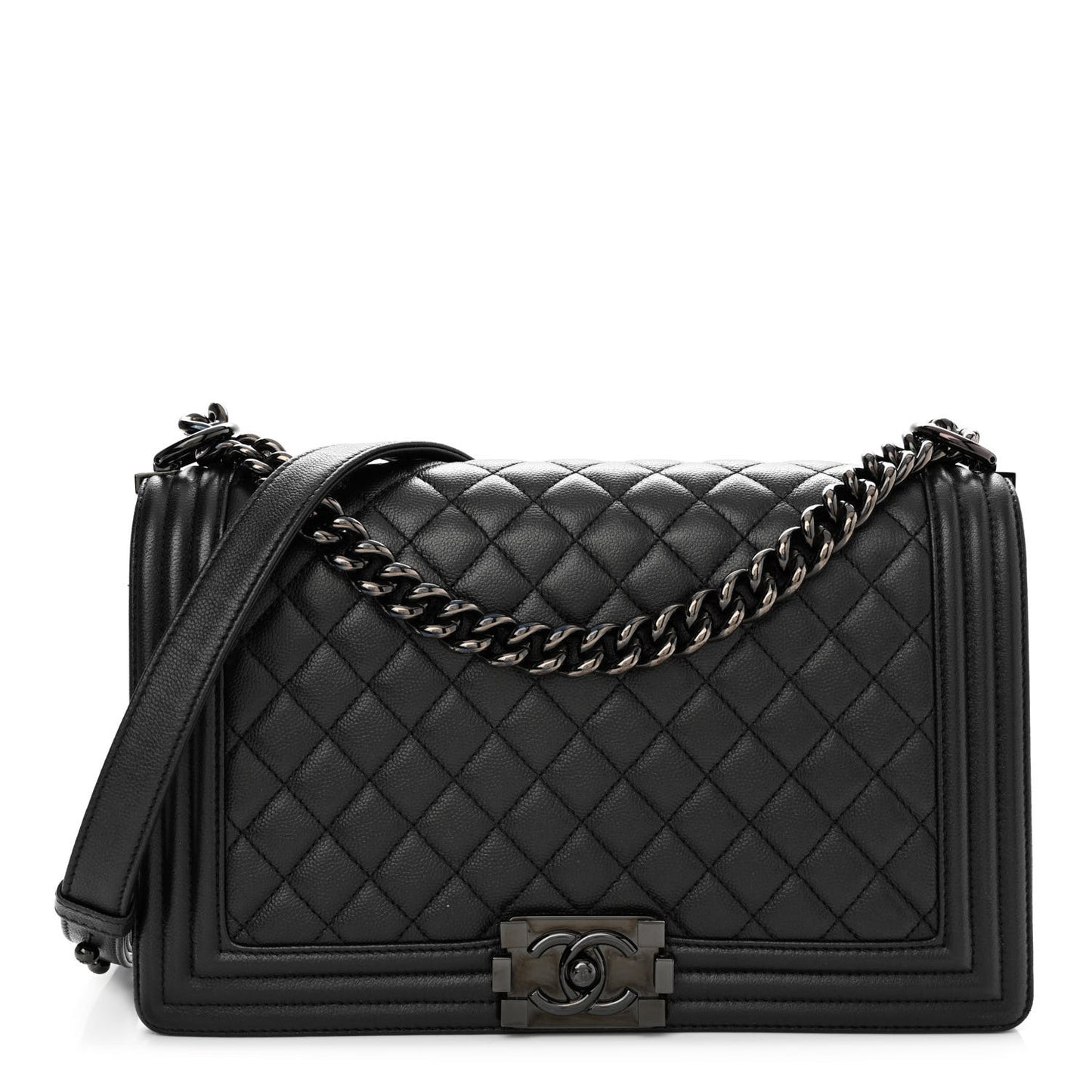 Caviar Quilted New Medium Boy Flap So Black