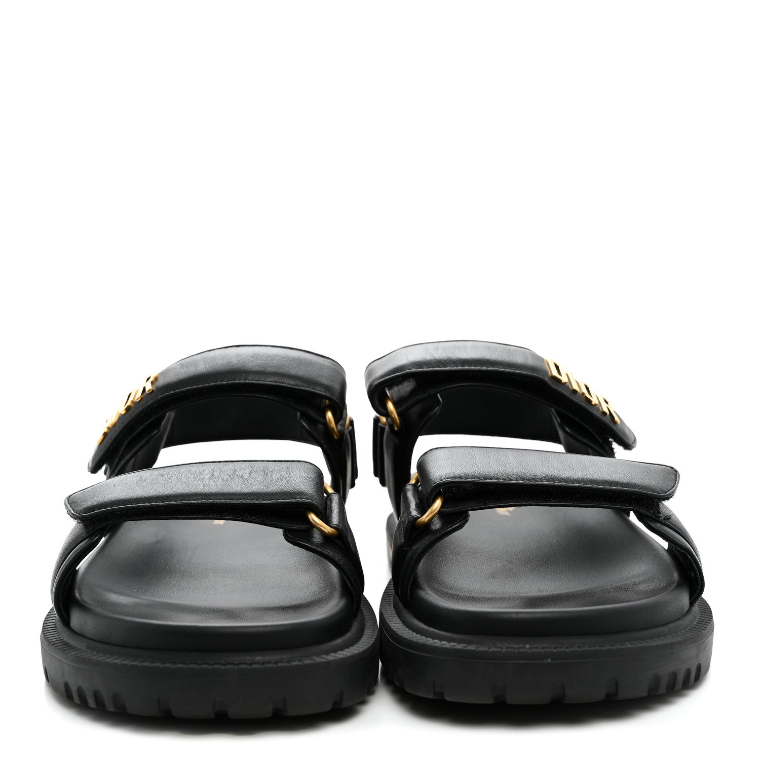 Christian Dior Lambskin Dioract 10mm Sandals 37 Black 2 of 9