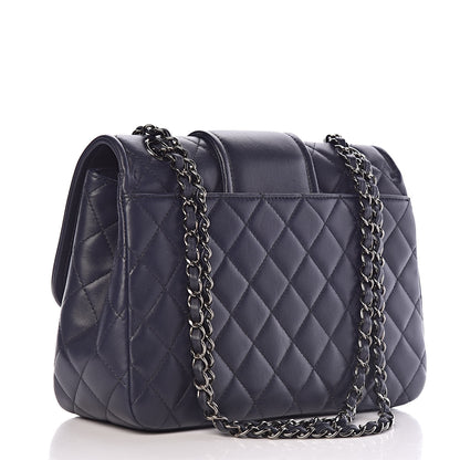 Chanel Lambskin Quilted Elementary Chic Flap Navy 3 of 13