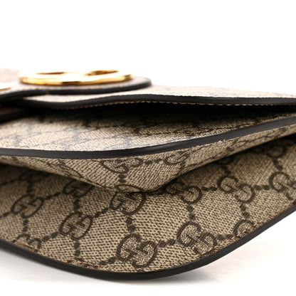 Gucci GG Supreme Monogram Textured Dollar Calfskin Blondie Belt Bag Beige Ebony New Acero 10 of 11