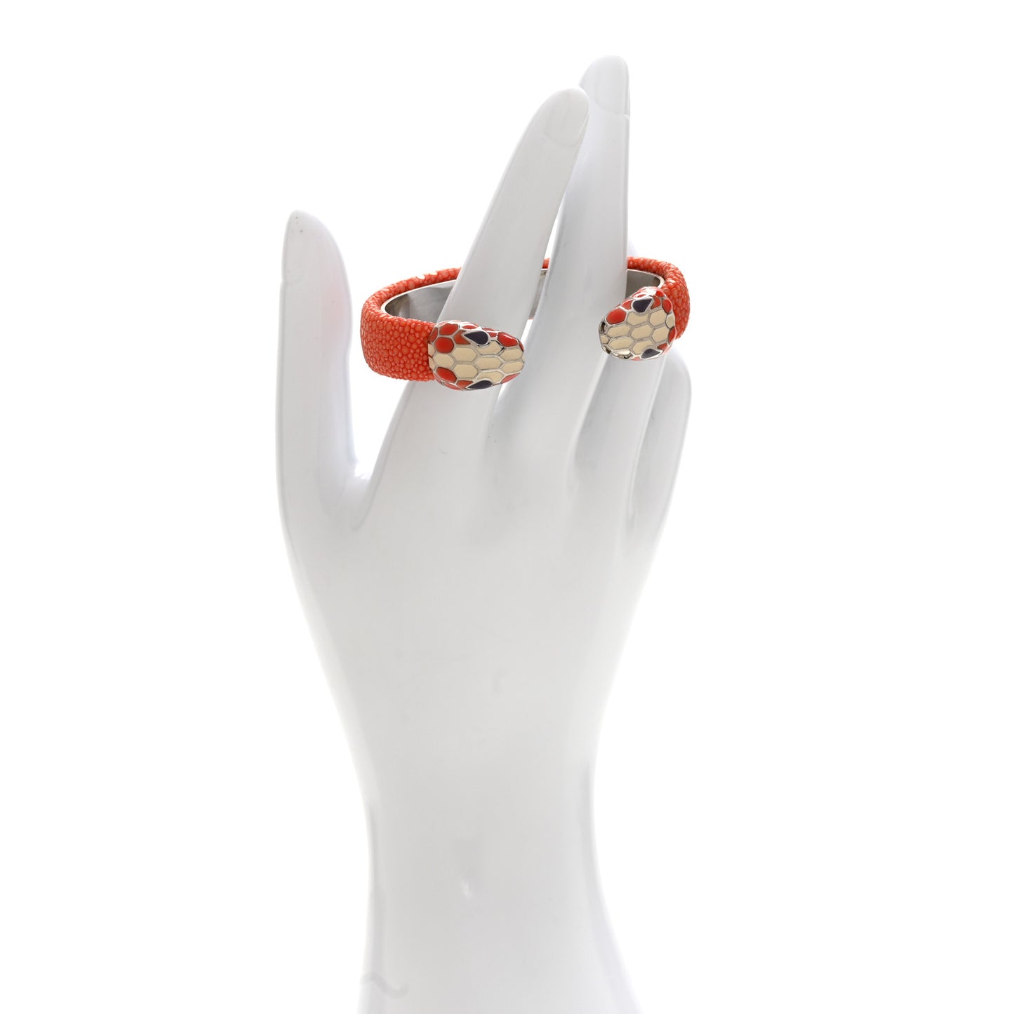 Galuchat Serpenti Forever Bracelet S Coral