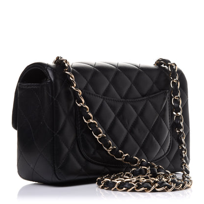 Chanel Lambskin Quilted Mini Rectangular Flap Black 3 of 14
