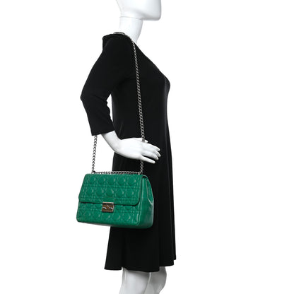 Christian Dior Lambskin Cannage Large Miss Dior Flap Green 2 of 11