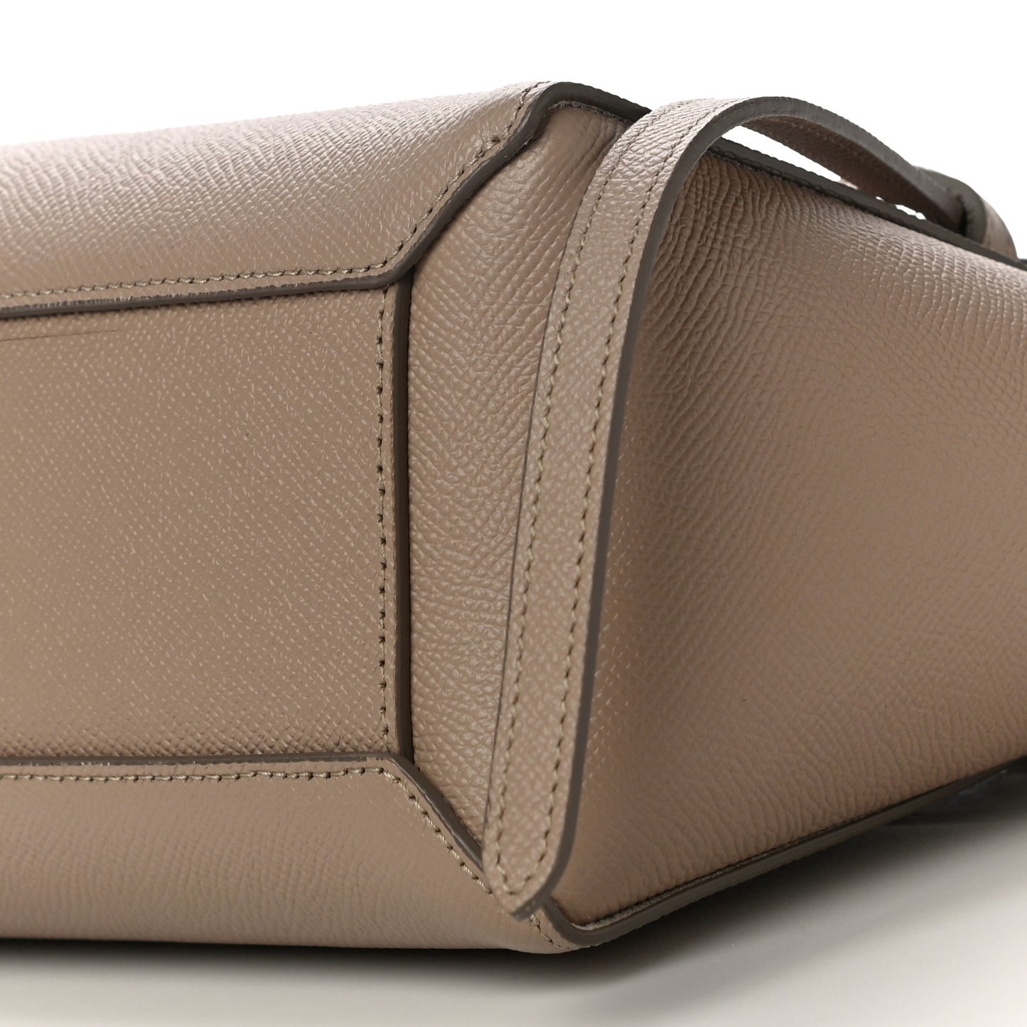 Grained Calfskin Nano Belt Bag Light Taupe