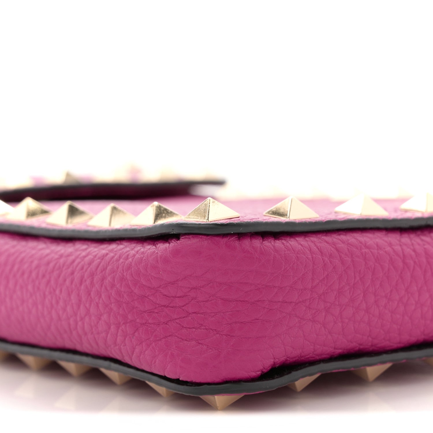 Valentino Garavani Grainy Calfskin Rockstud Phone Holder Rose Violet 8 of 10