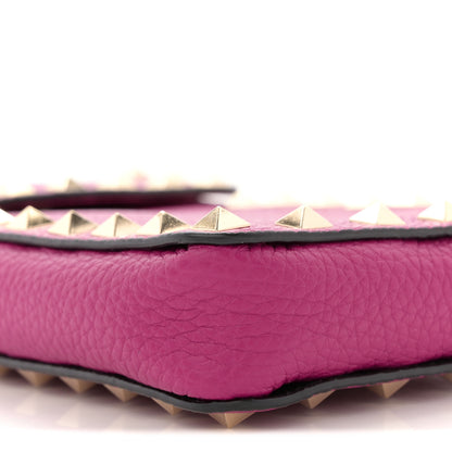 Valentino Garavani Grainy Calfskin Rockstud Phone Holder Rose Violet 8 of 10