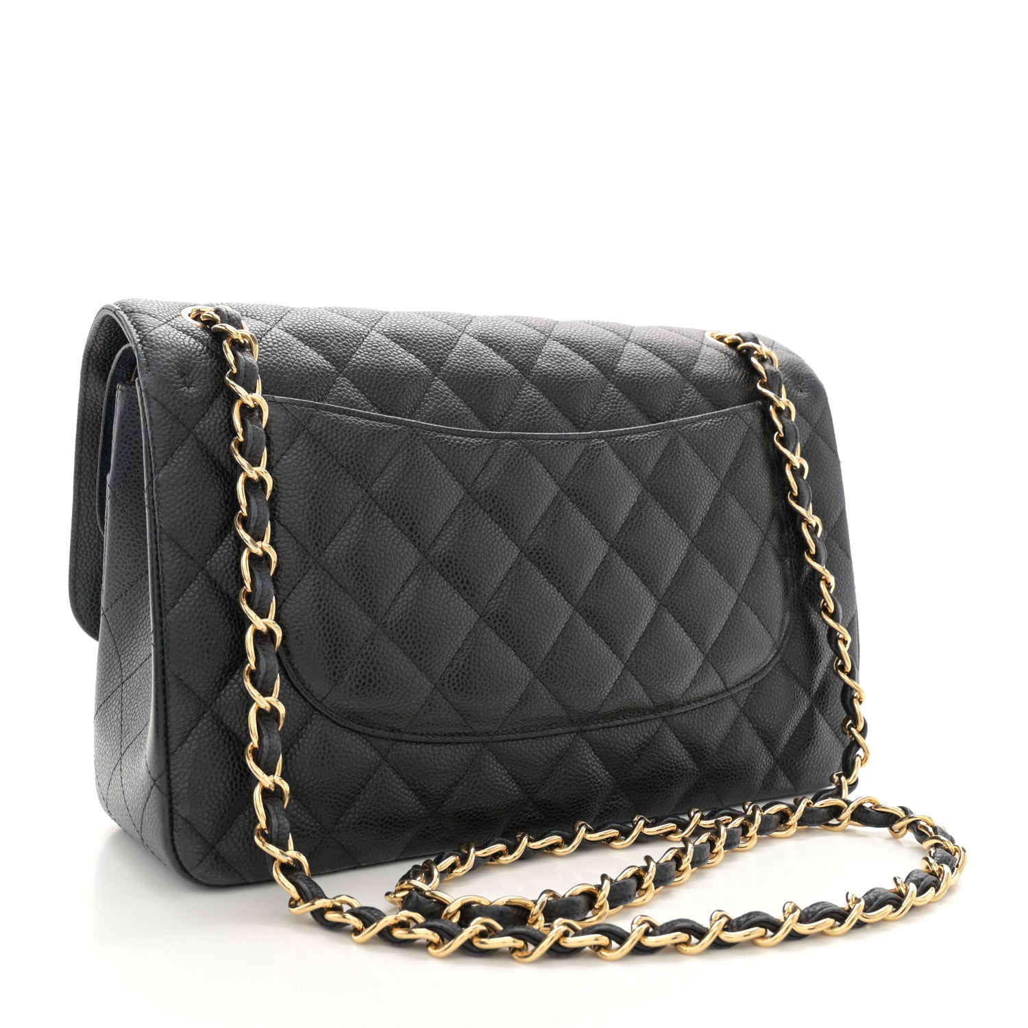 Chanel Caviar Quilted Jumbo Double Flap Black 3 of 12