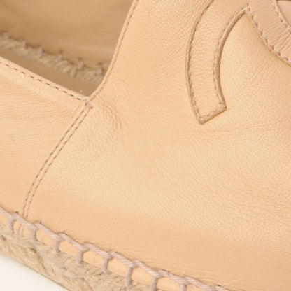 Chanel Lambskin CC Espadrilles 41 Beige Black 10 of 15