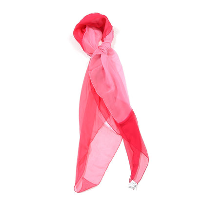 Hermes Silk Mousseline Colorblock Scarf 140 Framboise Rose Pale Fuchsia 2 of 4