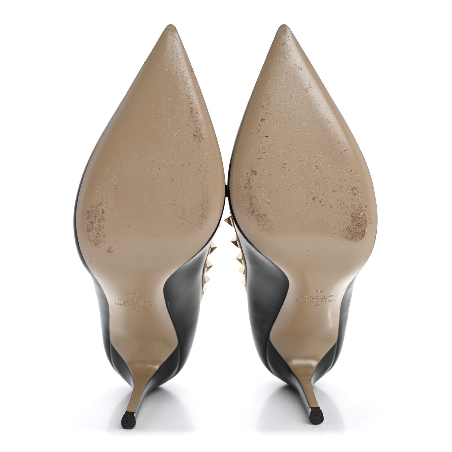 Valentino Garavani Nappa Rockstud 100mm Pumps 38 Black Poudre 6 of 13