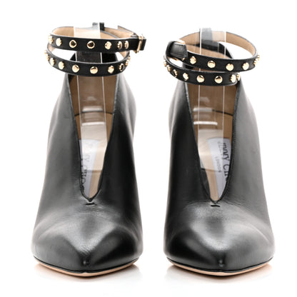 Jimmy Choo Shiny Calfskin Lark 100 Pumps 36 Black 2 of 8
