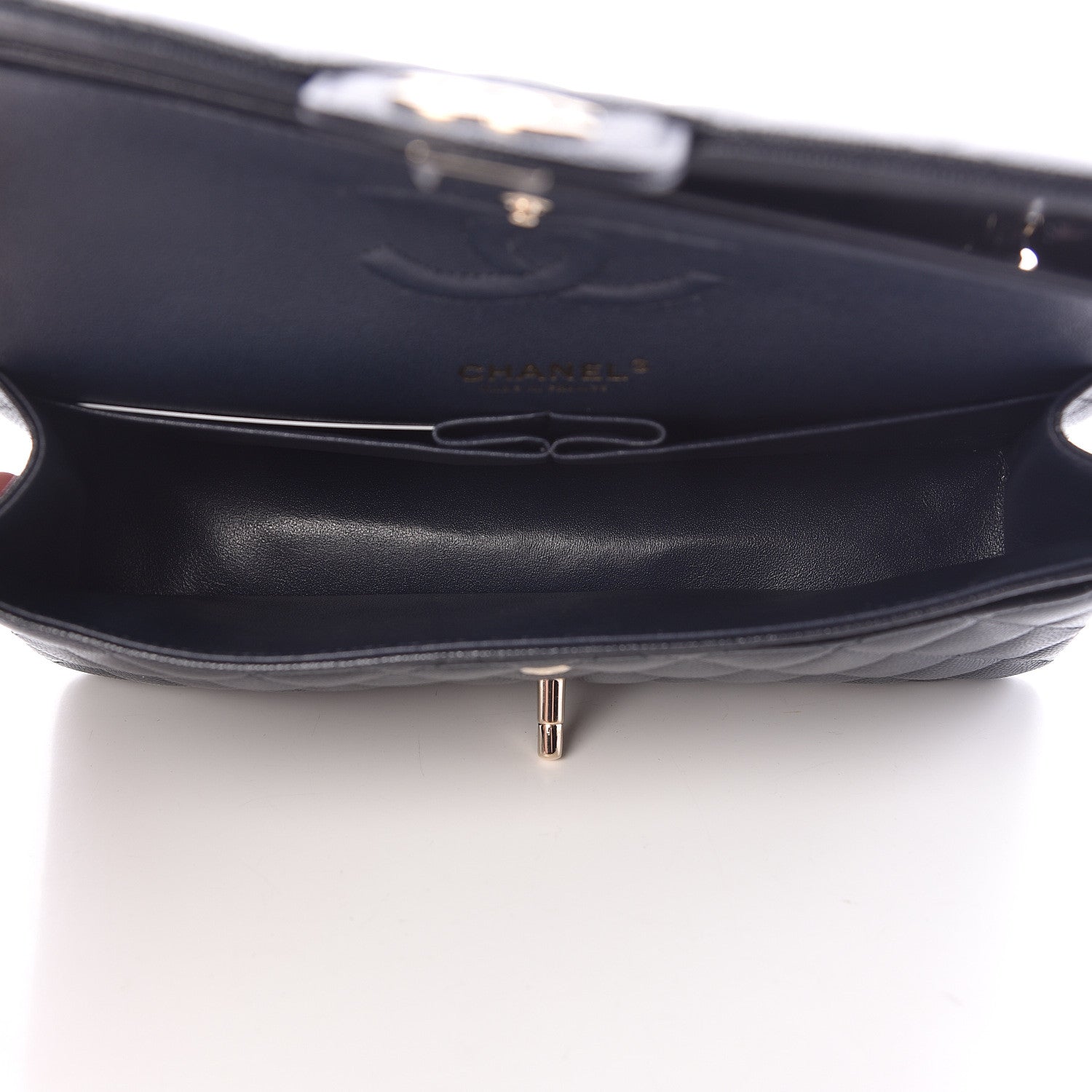 Chanel Caviar Quilted Medium Double Flap Navy 5 of 11