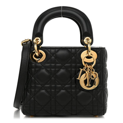 Christian Dior Lambskin Cannage Mini Lady Dior Black 1 of 10