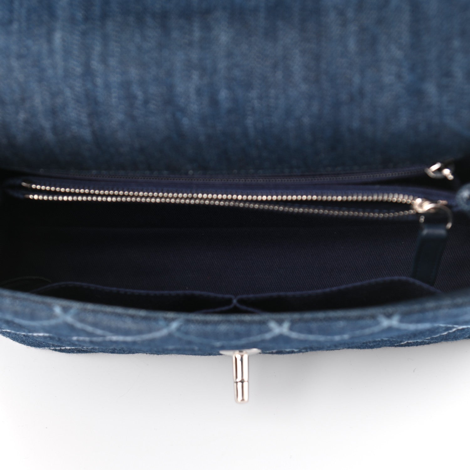 Chanel Denim Quilted Small Coco Handle Flap Blue 5 of 11