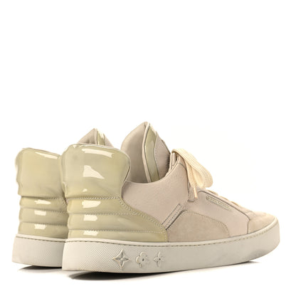 Louis Vuitton X KANYE WEST Calfskin Suede Don Sneakers 8.5 Cream 4 of 5