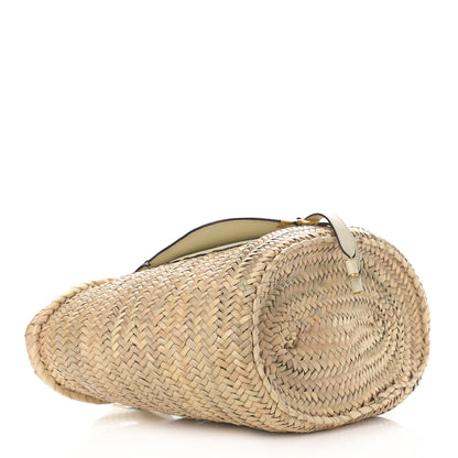 Chloe Raffia Small Grain Calfskin Medium Marcie Basket White 4 of 13