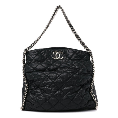 Chanel Washed Lambskin Chain Around Hobo Black 1 of 13