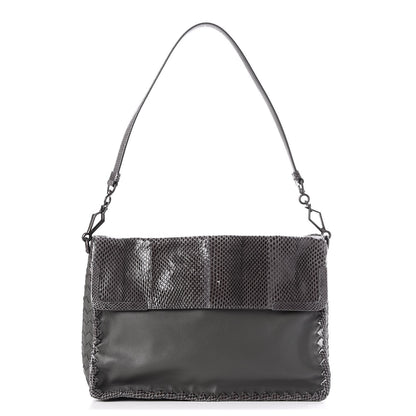 Bottega Veneta Nappa Intrecciato Ayers Shoulder Bag Grey 1 of 8