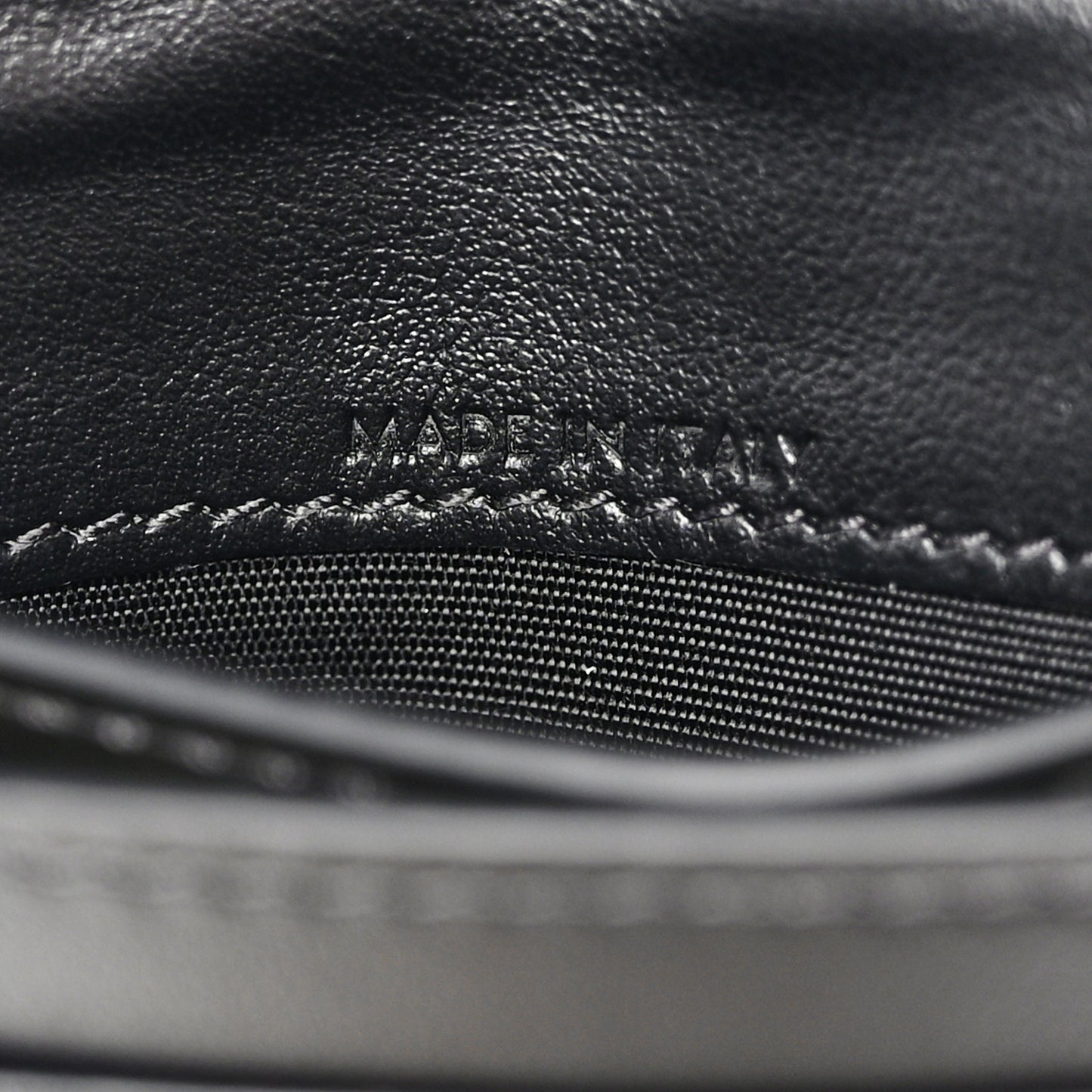 Shiny Calfskin Triomphe Compact Wallet Black