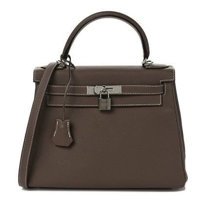 Hermes Togo Kelly Retourne 28 Etoupe 1 of 11