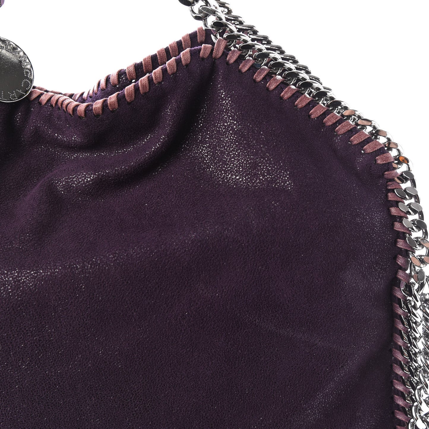 Shaggy Deer Small Falabella Fold Over Tote Purple