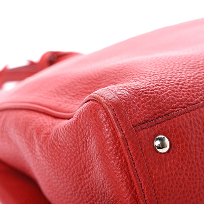 Gucci Pebbled Calfskin Medium Soho Shoulder Bag Red 11 of 14