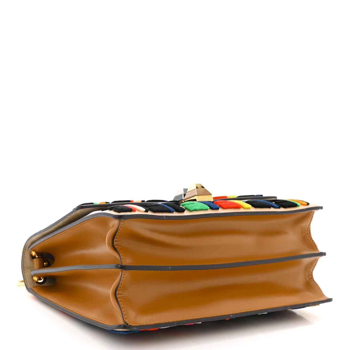 Vitello Liberty Velvet FF Multicolor Kan I Shoulder Bag Multicolor Cuoio