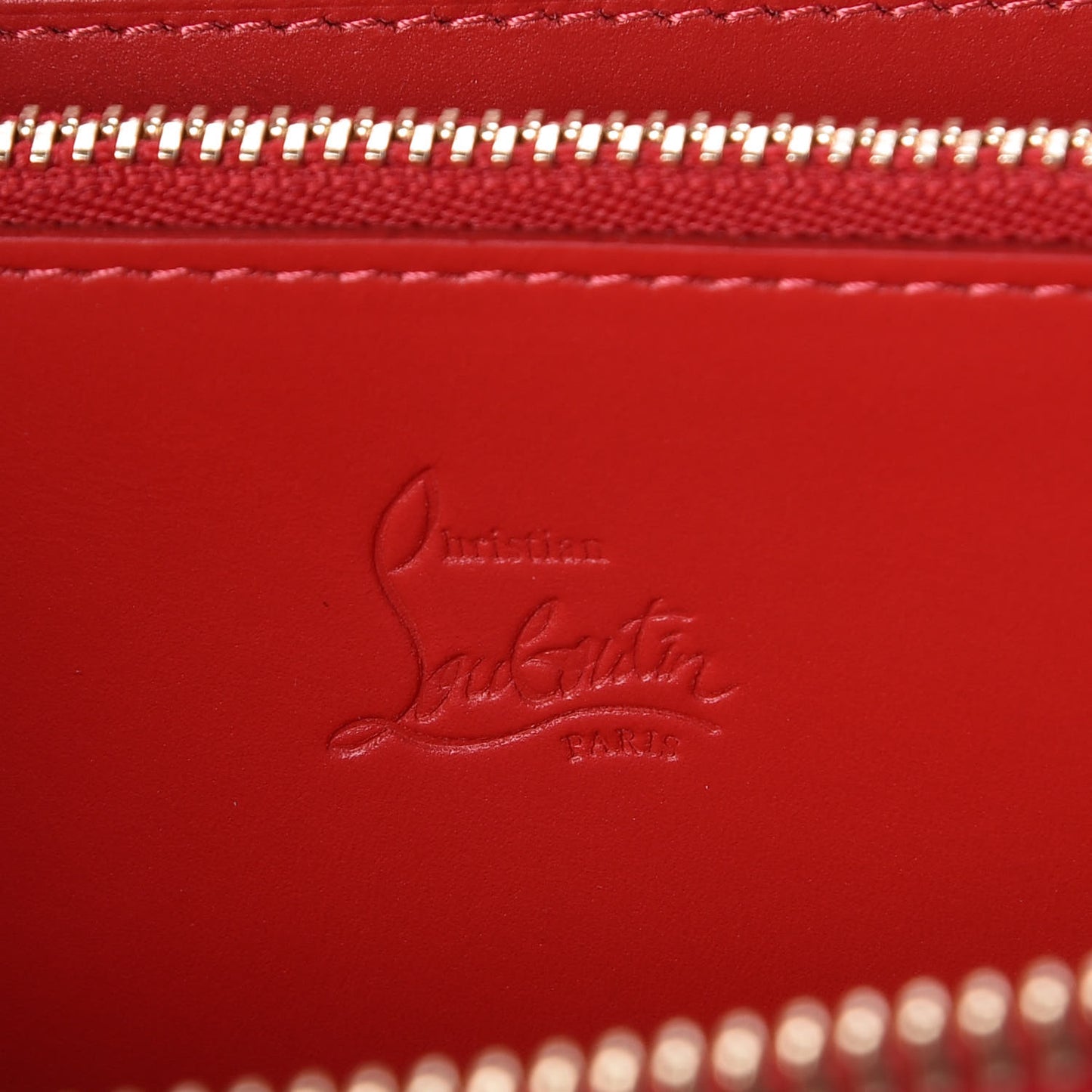 Calfskin Panettone Zip Around Wallet Red