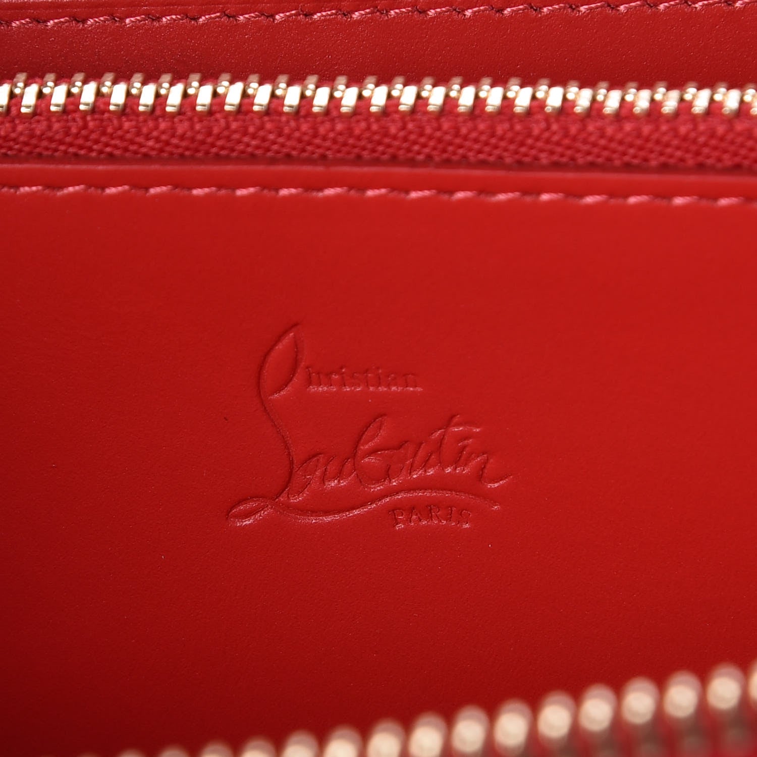 Christian Louboutin Calfskin Panettone Zip Around Wallet Red 6 of 6