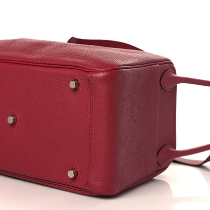 Hermes Taurillon Clemence Lindy 30 Rouge Garance 8 of 9