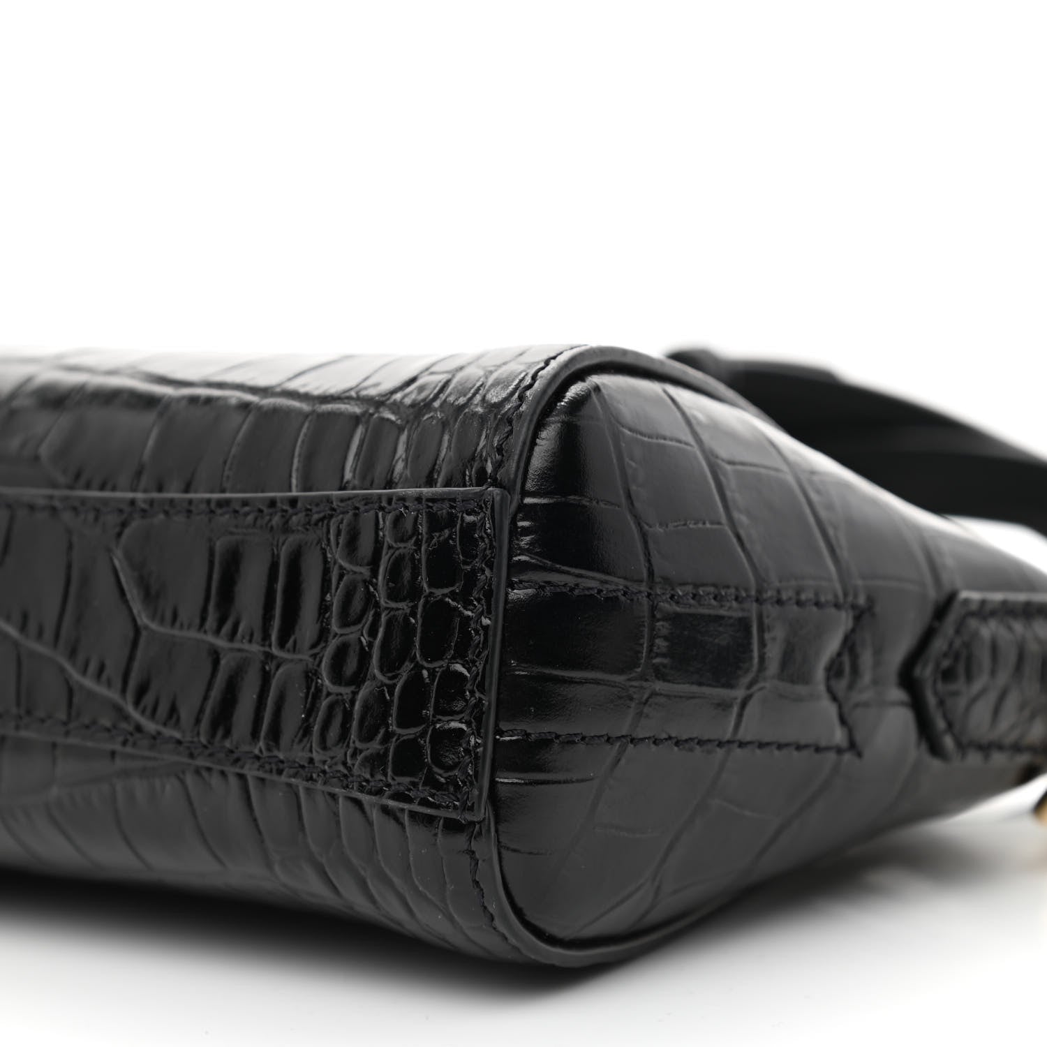 Givenchy Calfskin Crocodile Embossed Nano Antigona Black 9 of 9